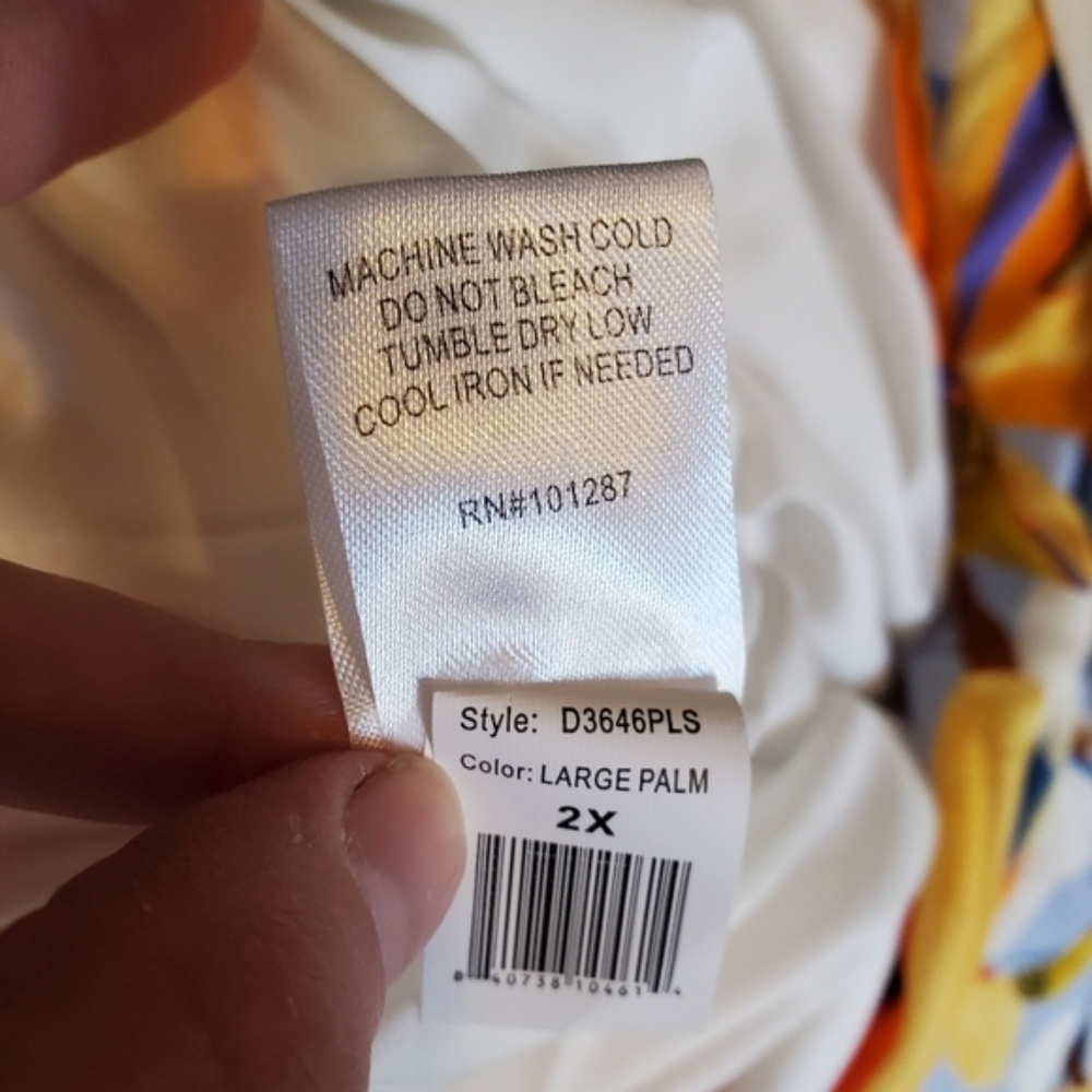 ALEXIA ADMOR | V-Neck Tiered Maxi Dress in Palm sz 2X - Picture 7 of 8